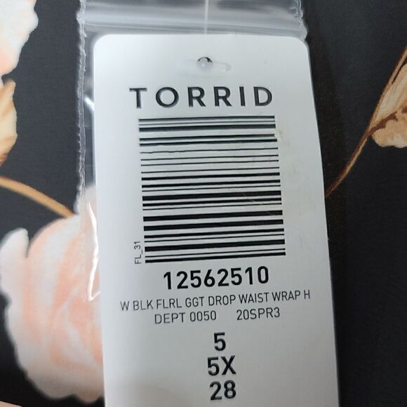 5X 28W Pink Rose Drop Waist Cami Hi-low Hem Flowy - Picture 7 of 8